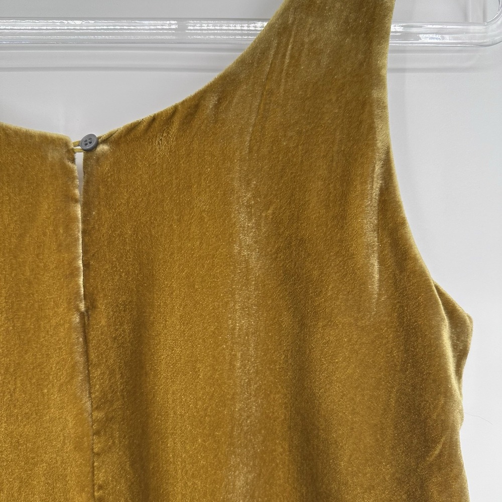 J. Crew Velvet Tank Top Women's Size 0 Gold Sleeveless Evening Business - Picture 7 of 11